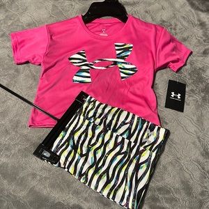 Under Armour Zebra Short Set size 5 NWT